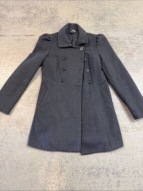 Forever 21 Dark Gray Double-Breasted Pea Coat